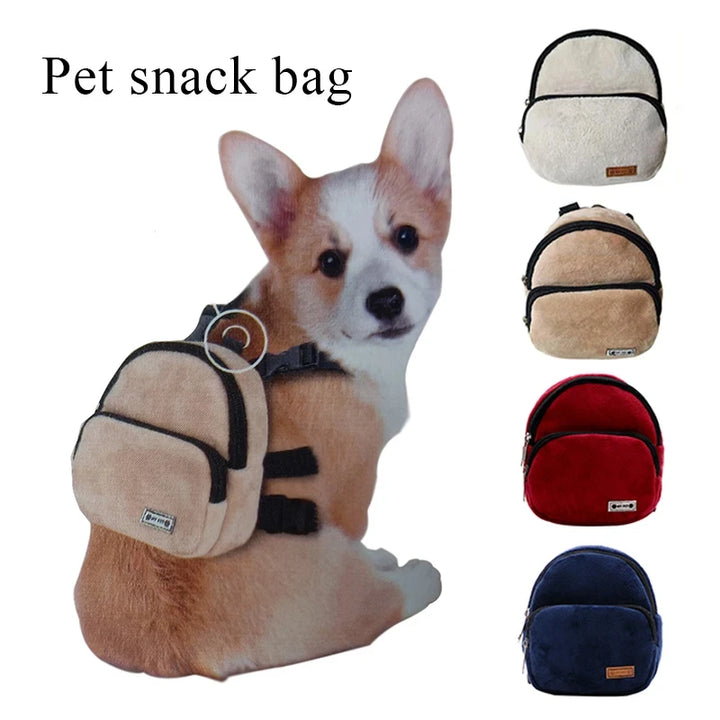 Dog Backpack Soft Pet Snack Bag Puppy Cute School Bag Convenient Large-capacity Portable Pet Carrier Bag Outdoor Pet Supplies