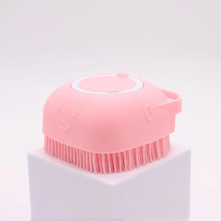 Silicone Dog Cat Shower Brush Pet Shampoo Dispenser Massager Bath Brush Bathroom Puppy Washing Grooming Brush Dog Accessories